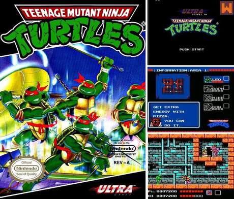 Teenage Mutant Ninja Turtles podia ser jogado por até quatro pessoas e o usuário escolhia controlar o personagem que mais gostava