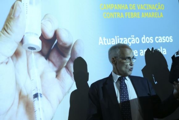 Brasília - O ministro da Saúde interino, Antonio Carlos Figueiredo Nardi, apresenta atualização dos casos de febre amarela no país (Valter Campanato/Agência Brasil)