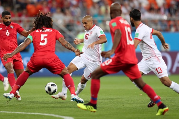 Copa 2018: Panamá e Tunísia. Início do jogo. 