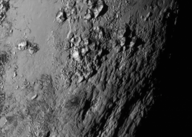 Detalhe superfície de Plutão