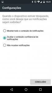 Escolha como as notificações irão aparecer na tela de bloqueio