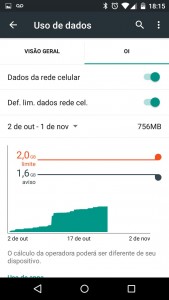 Configurar o consumo do plano de dados no Quantum GO