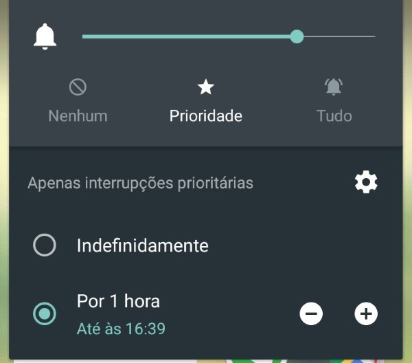 É possível desativar o Modo Prioridade automaticamente após um período de tempo pré-determinado. 