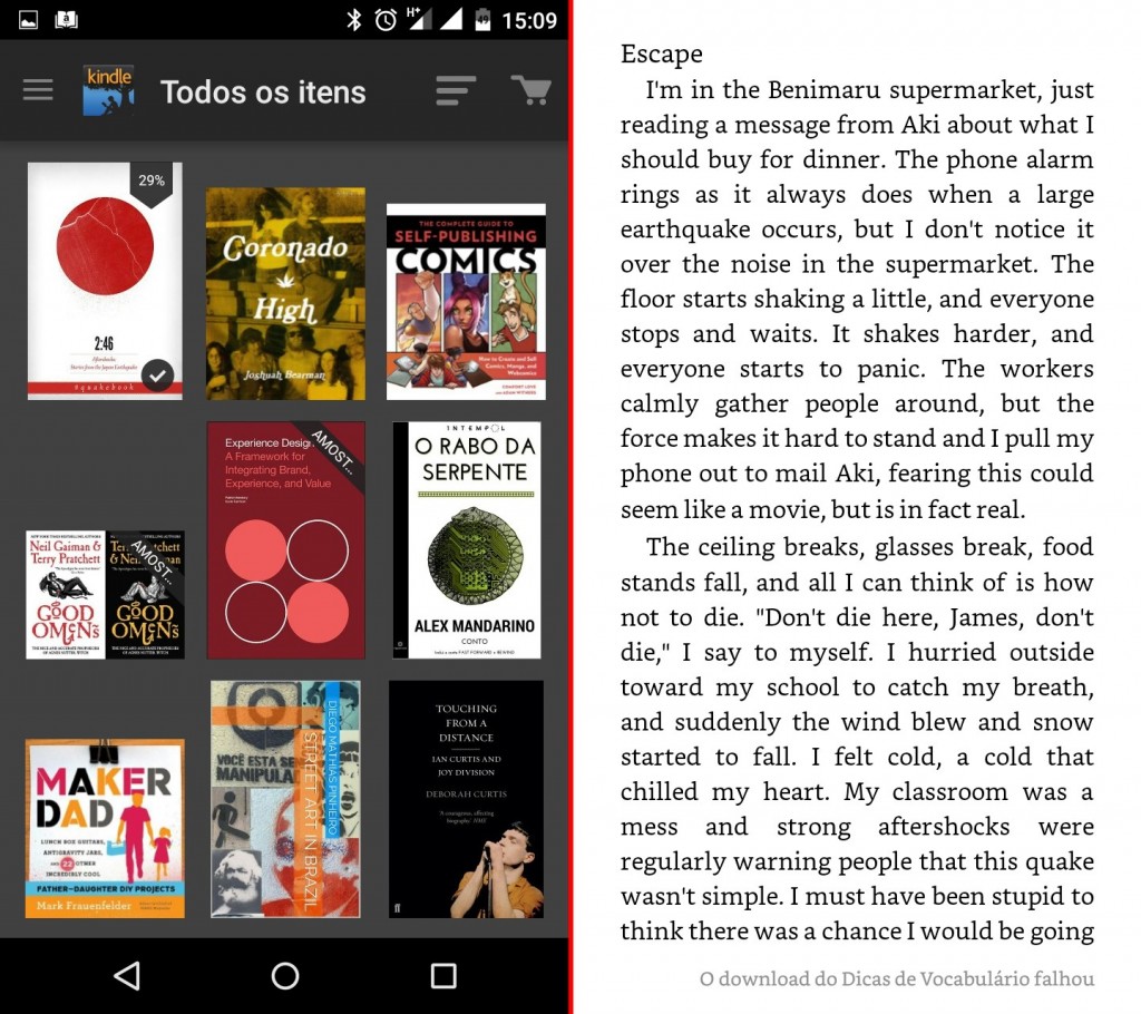 apps para quem gosta de ler: kindle