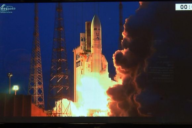 Brasília - Primeiro satélite geoestacionário brasileiro para defesa e comunicações estratégicas é lançado ao espaço (Marcello Casal Jr/Agência Brasil)
