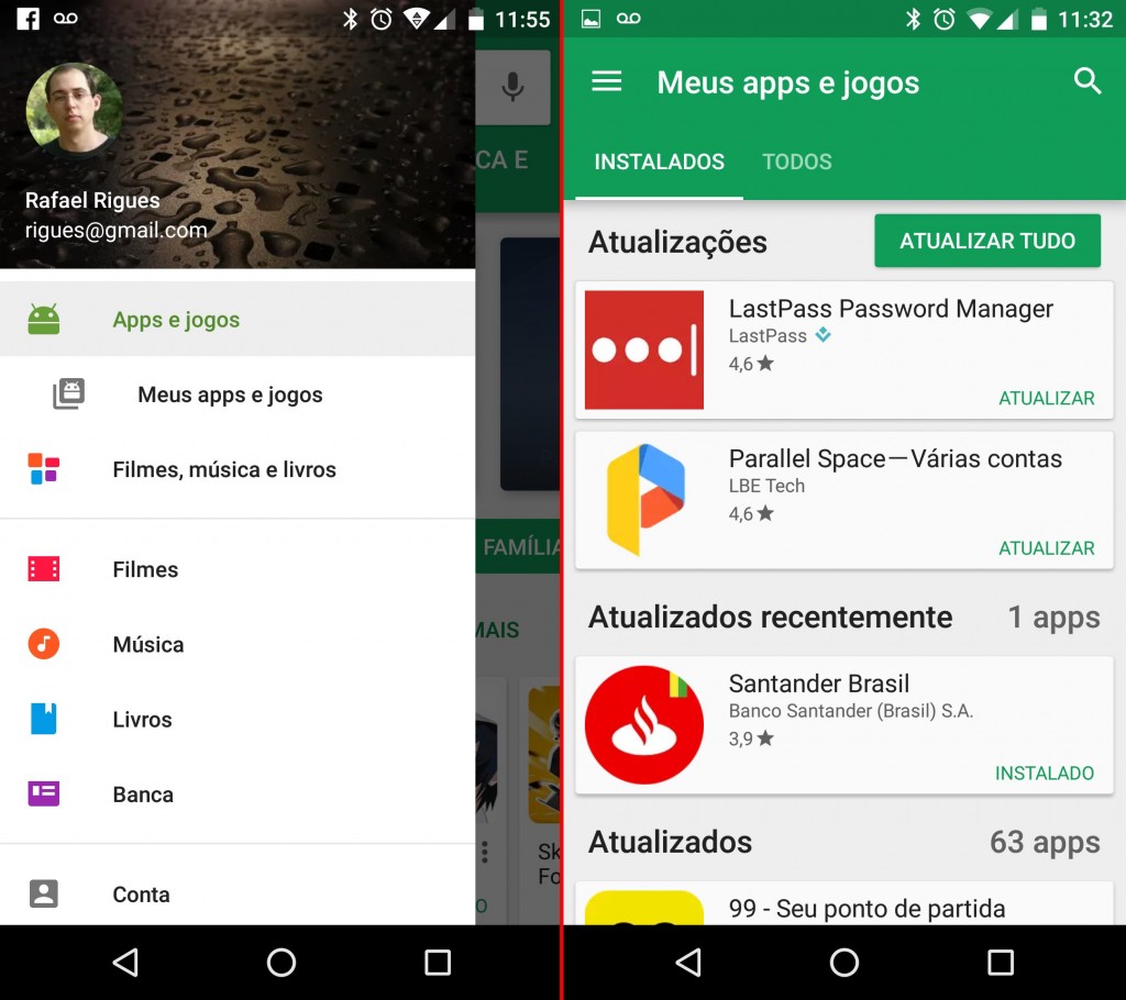 faxina no smartphone atualizar apps