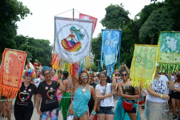 Rio de Janeiro - Bloco feminista Mulheres Rodadas desfila no Largo do Machado, zona sul do Rio(Tomaz Silva/Agência Brasil)