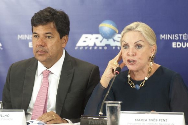 Brasília - As novidades da 20 edição do Enem, são anunciadas durante entrevista coletiva, pelo, Ministro da Educação, Mendonça Filho, e pela presidente do Inep, Maria Inês Fini (Marcello Casal Jr/Agência Brasil)