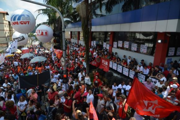 São Bernardo do Campo (SP) - Manifestação em apoio ao Lula no Sindicato dos Metalúrgicos do ABC (Rovena Rosa/Agência Brasil)