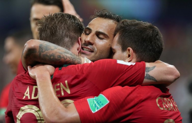 Copa 2018: Irã e Portugal. Comemoração do primeiro gol de Portugal.
