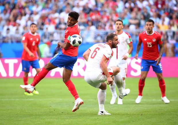 Pelo jogo do Grupo E da Copa do Mundo 2018, Costa Rica vence a Sérvia