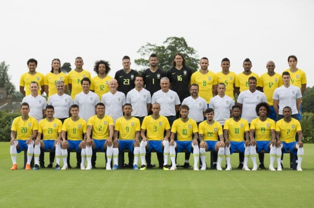 Foto oficial da seleção brasileira para a Copa do Mundo na Rússia