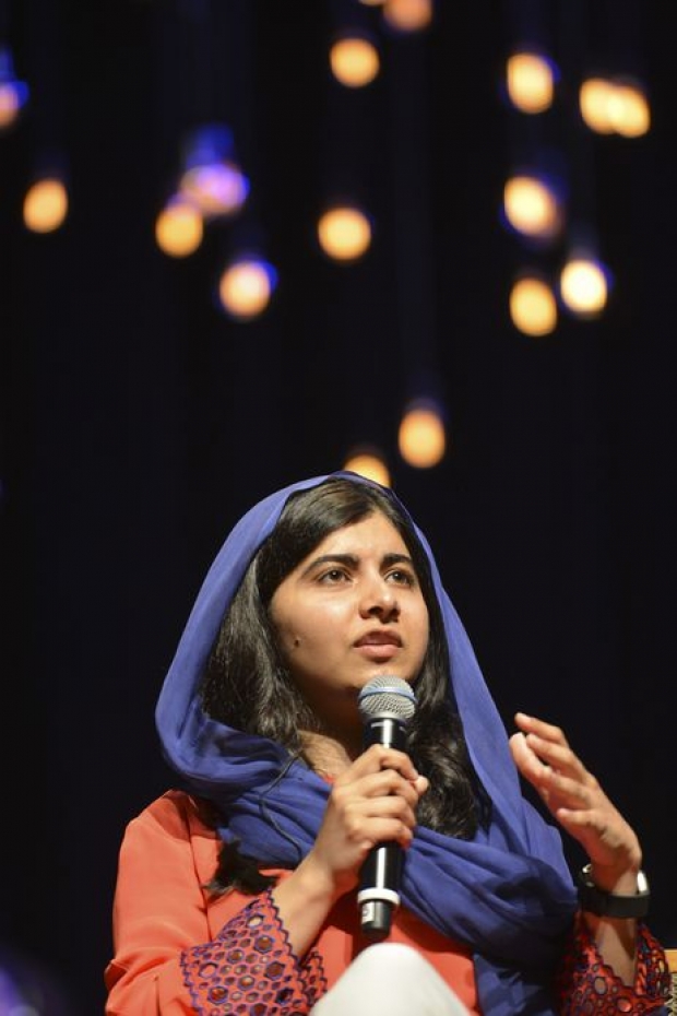 A ativista paquistanesa Malala Yousafzai, em visita à capital paulista, participou de evento promovido pelo Itaú Unibanco, no Auditório Ibirapuera.