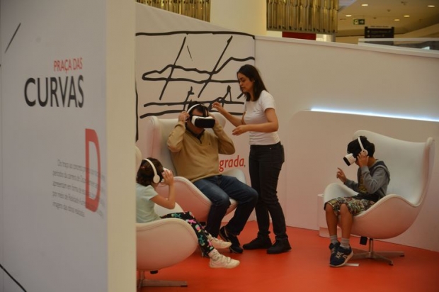 Exposição Niemeyer Sensorial, uma mostra interativa das obras do arquiteto Oscar Niemeyer, no shopping Pátio Higienópolis.