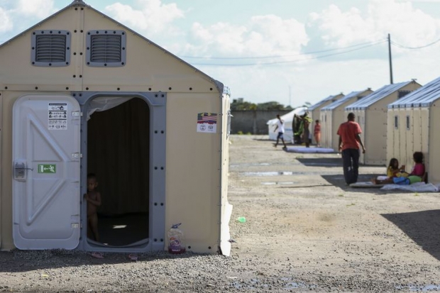 Abrigo Rondon 1, em Boa Vista, que recebeu cerca de 100 venezuelanos vindos da cidade de Pacaraima nos últimos dois dias.