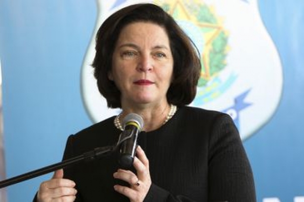 A procuradora-geral da República, Raquel Dodge, discursa na cerimônia de inauguração da penitenciária federal de segurança máxima de Brasília. 