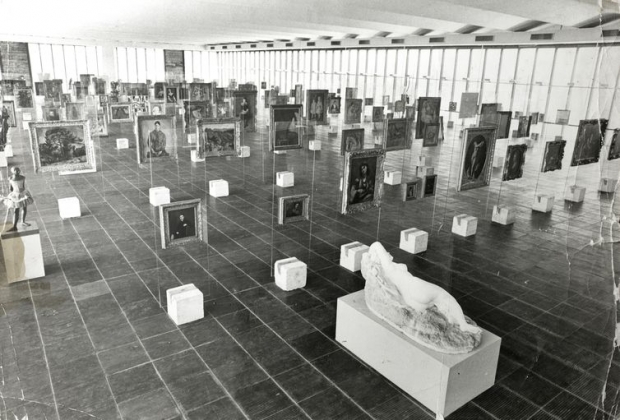 Centro de Pesquisa do Masp/Agência Brasil Vista interna da Pinacoteca do Masp, em 1969