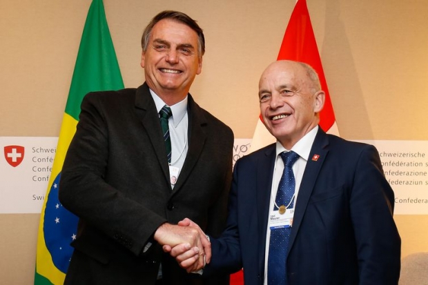  Presidente da República, Jair Bolsonaro, durante reunião Bilateral como o Presidente da Suíça, Ueli Maurer.