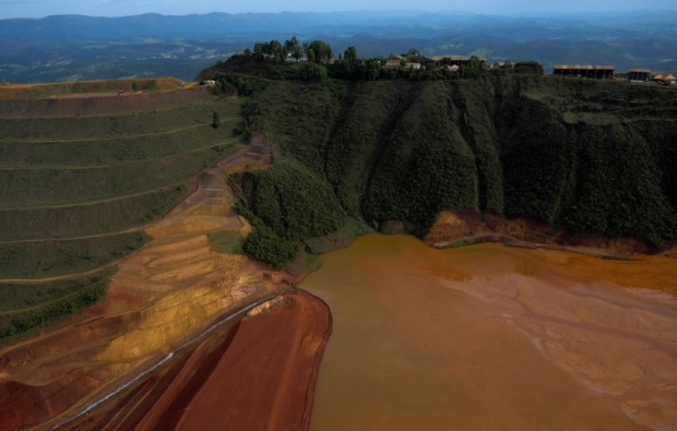 General view from above of a dam owned by Brazilian miner Vale SA that burst, in Brumadinho, Brazil January 25, 2019. REUTERS/Washington Alves