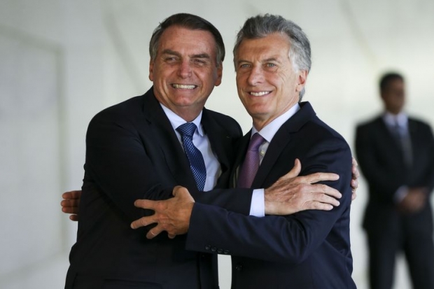 O presidente Jair Bolsonaro recebe o presidente da Argentina, Mauricio Macri, para almoço no Palácio do Itamaraty.