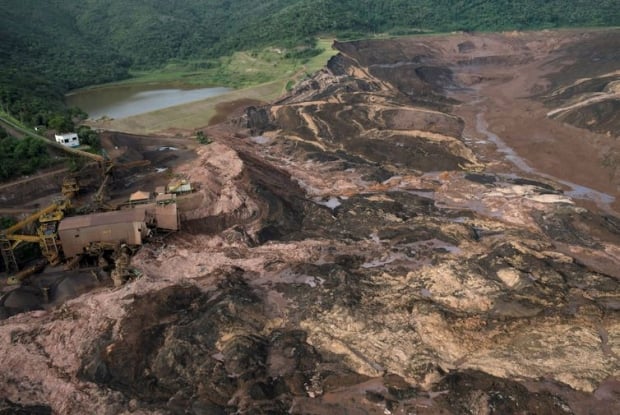 General view from above of a dam owned by Brazilian miner Vale SA that burst, in Brumadinho, Brazil January 25, 2019. REUTERS/Washington Alves