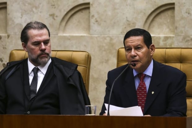 Vice-presidente Hamilton Mourão na solenidade de abertura do ano judiciário, no STF