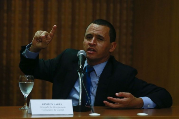 Tomaz Silva/Agência Brasil O delegado da Polícia de Homicídios da Capital, Giniton Lages fala à imprensa sobre o caso Marielle Franco e Anderson Gomes no Palácio Guanabara, zona sul do Rio de Janeiro