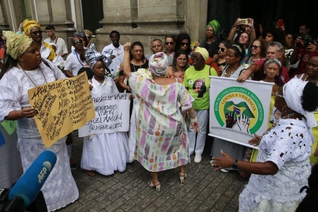 Missa na Igreja da Candelária, no Rio de Janeiro, lembra um ano do assassinato da vereadora Marielle Franco e do motorista Anderson Gomes.