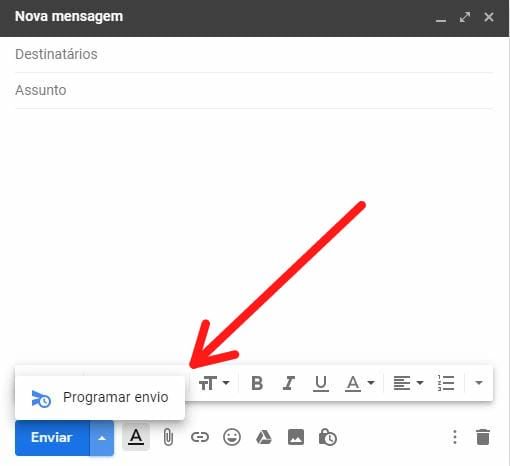 Gmail | Como programar antecipadamente o envio de mensagens - 2