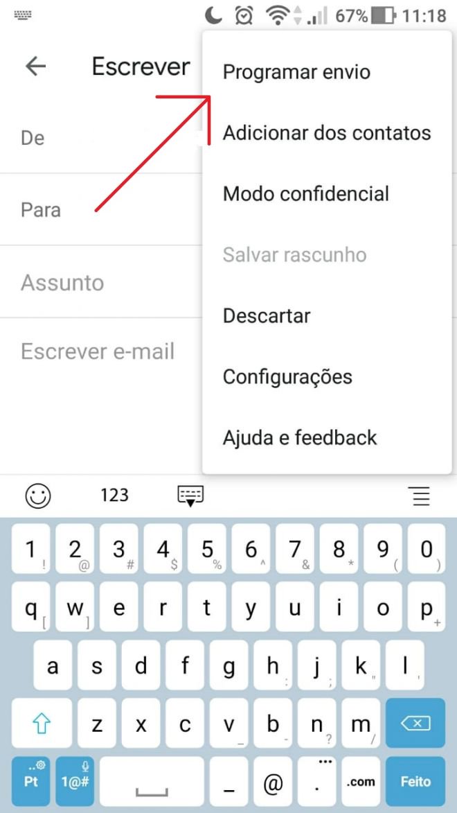 Gmail | Como programar antecipadamente o envio de mensagens - 4