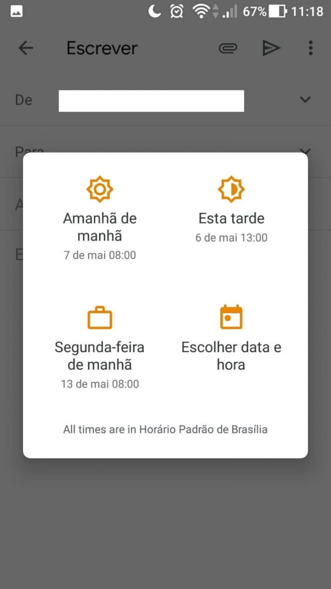 Gmail | Como programar antecipadamente o envio de mensagens - 5