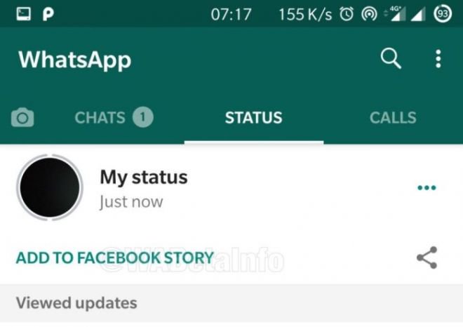 WhatsApp Beta | Novo botão envia seus Status direto para os Stories do Facebook - 2