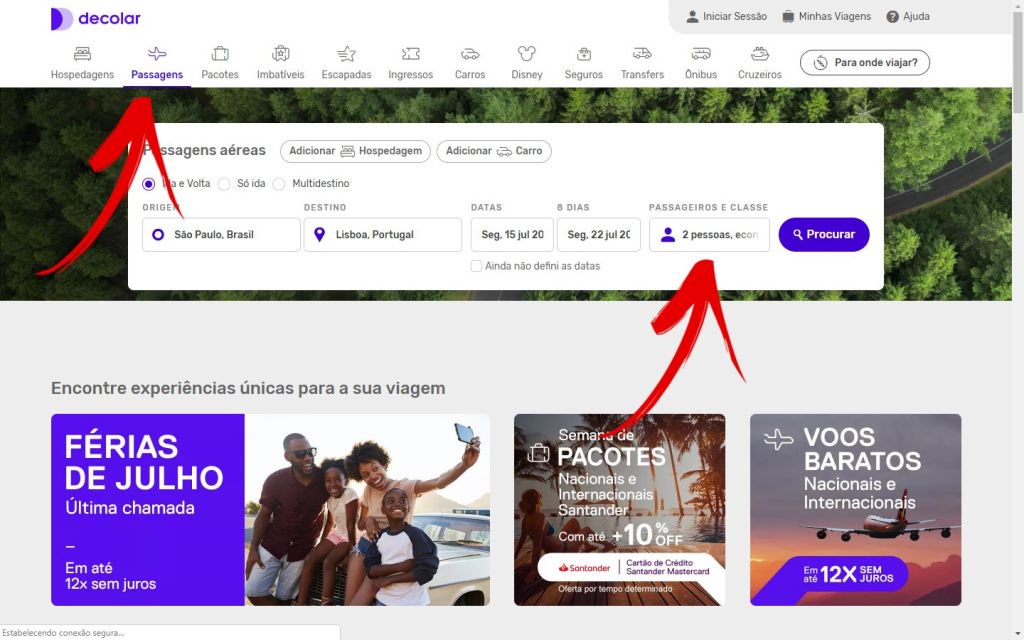 Como encontrar passagens aéreas mais baratas no Decolar.com pelo computador - 2