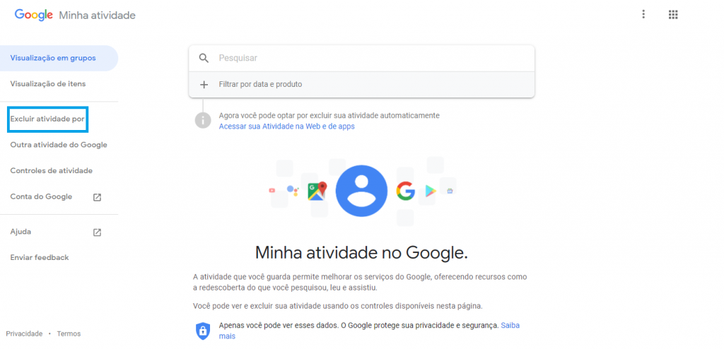 Como excluir suas informações no Google e limpar o histórico de pesquisa - 2