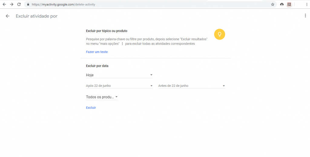 Como excluir suas informações no Google e limpar o histórico de pesquisa - 3