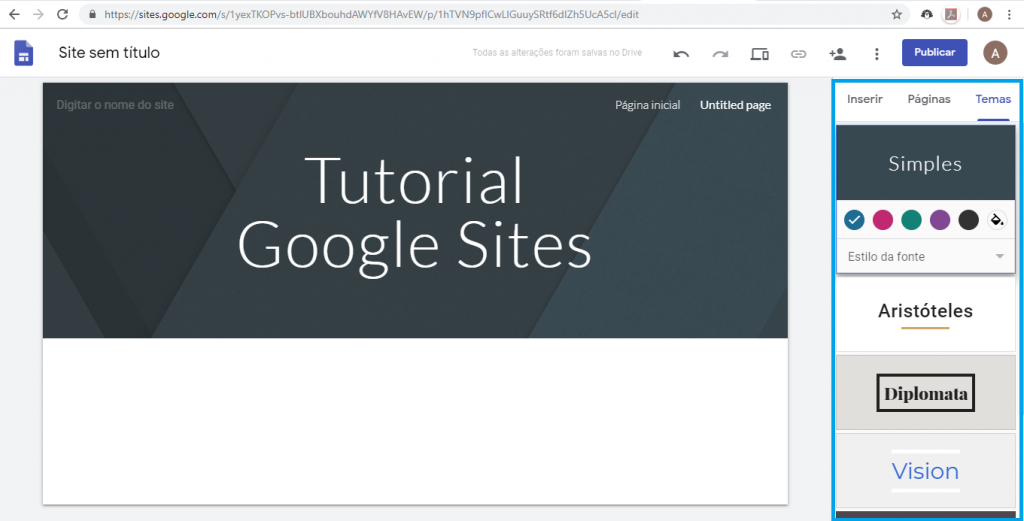 Aprenda como criar um site gratuitamente com o Google Sites - 6