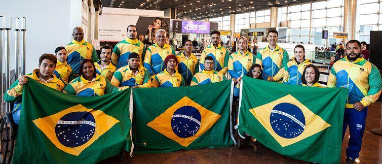 Equipe brasileira no Mundial Paralímpico de Halterofilismo, em Nur-Sultan, no Cazaquistão