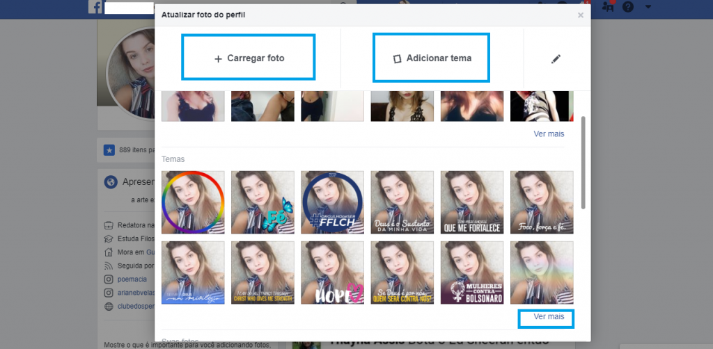 Como colocar temas nas suas fotos de perfil do Facebook - 2