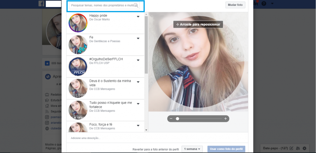 Como colocar temas nas suas fotos de perfil do Facebook - 3