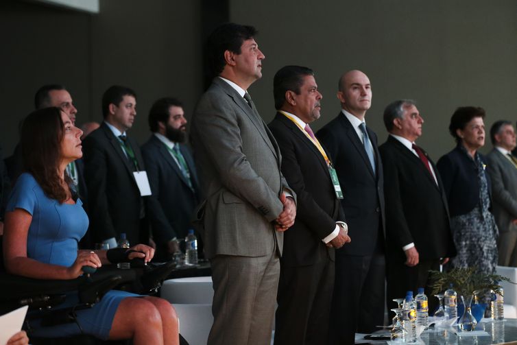 O ministro da Saúde, Luiz Henrique Mandetta, participa em Brasília, da abertura do Seminário Interfama - Inovação Tecnológica na Saúde e o Valor para o Paciente.