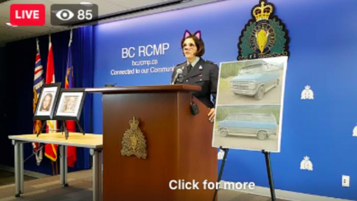 Polícia do Canadá pede desculpas por live de coletiva com filtro de gatinho - 1