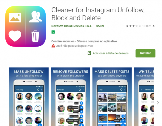 Como deixar de seguir várias pessoas ao mesmo tempo com o Cleaner for Instagram - 3