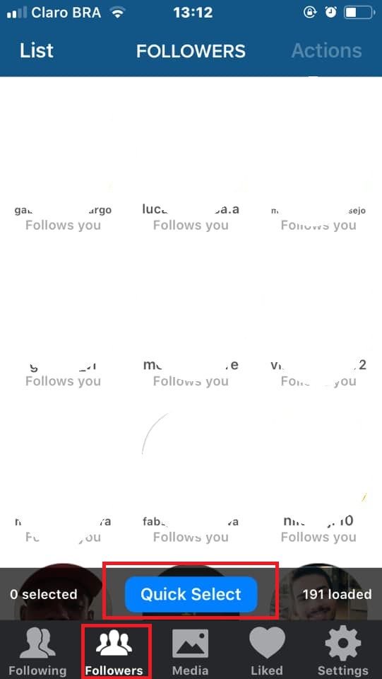 Como deixar de seguir várias pessoas ao mesmo tempo com o Cleaner for Instagram - 6