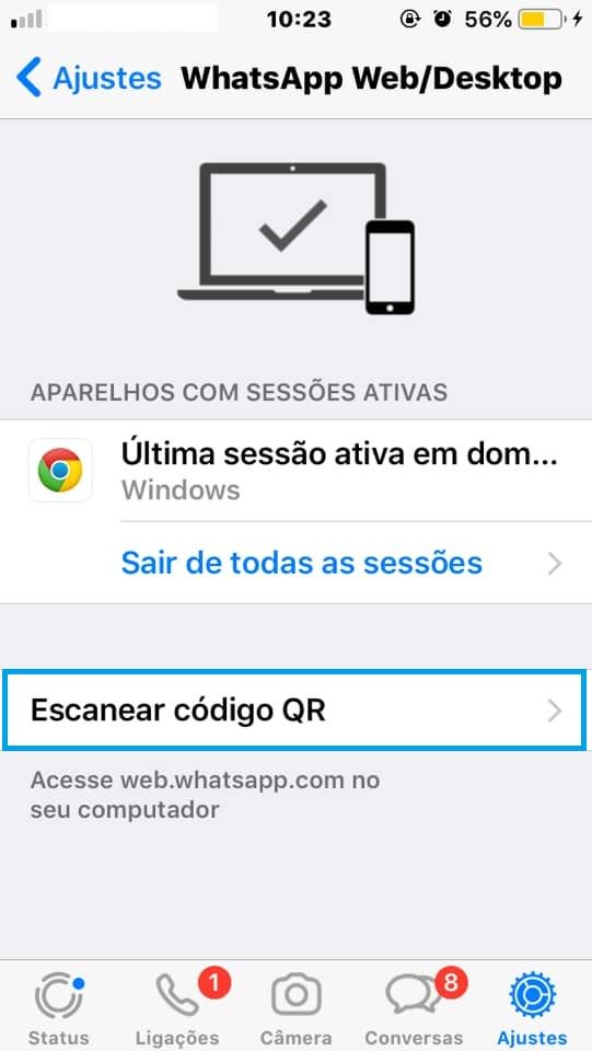 Como escanear o código do WhatsApp Web e usar o app no computador - 3