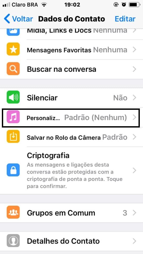 Como mudar o toque do WhatsApp de acordo com cada contato ou grupo - 6