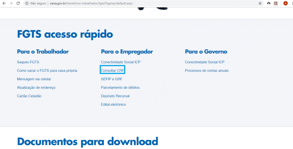 Como tirar o CRF do FGTS online - 3