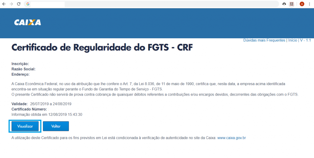 Como tirar o CRF do FGTS online - 6