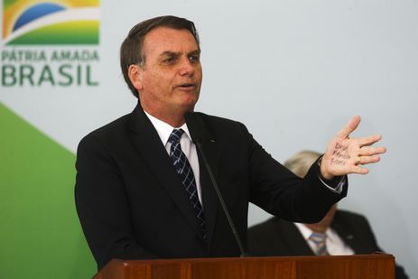 O presidente Jair Bolsonaro,participam do lançamento do programa Médicos pelo Brasil, no Palácio do Planalto. 