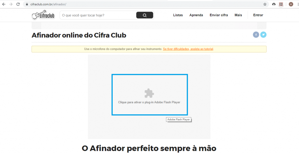 Afinador Cifra Club: veja como usar a ferramenta no PC ou celular - 2