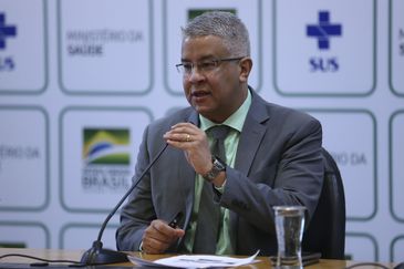 O secretário de Vigilância em Saúde do Ministério da Saúde, Wanderson Kleber, apresenta, balanço dos casos de sarampo no país, e novas estratégias de bloqueio da doença a serem adotadas pelos estados.